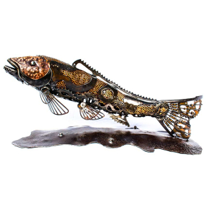 Koi Carp Sculpture by Alan Williams Metal Sculpture Artist