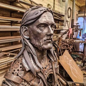 Lemmy Kilminster Bust by Alan Williams metal Artist