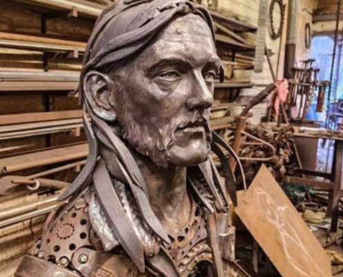 Lemmy Kilminster Bust by Alan Williams metal Artist