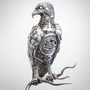 Metal Osprey Sculpture by Alan Williams